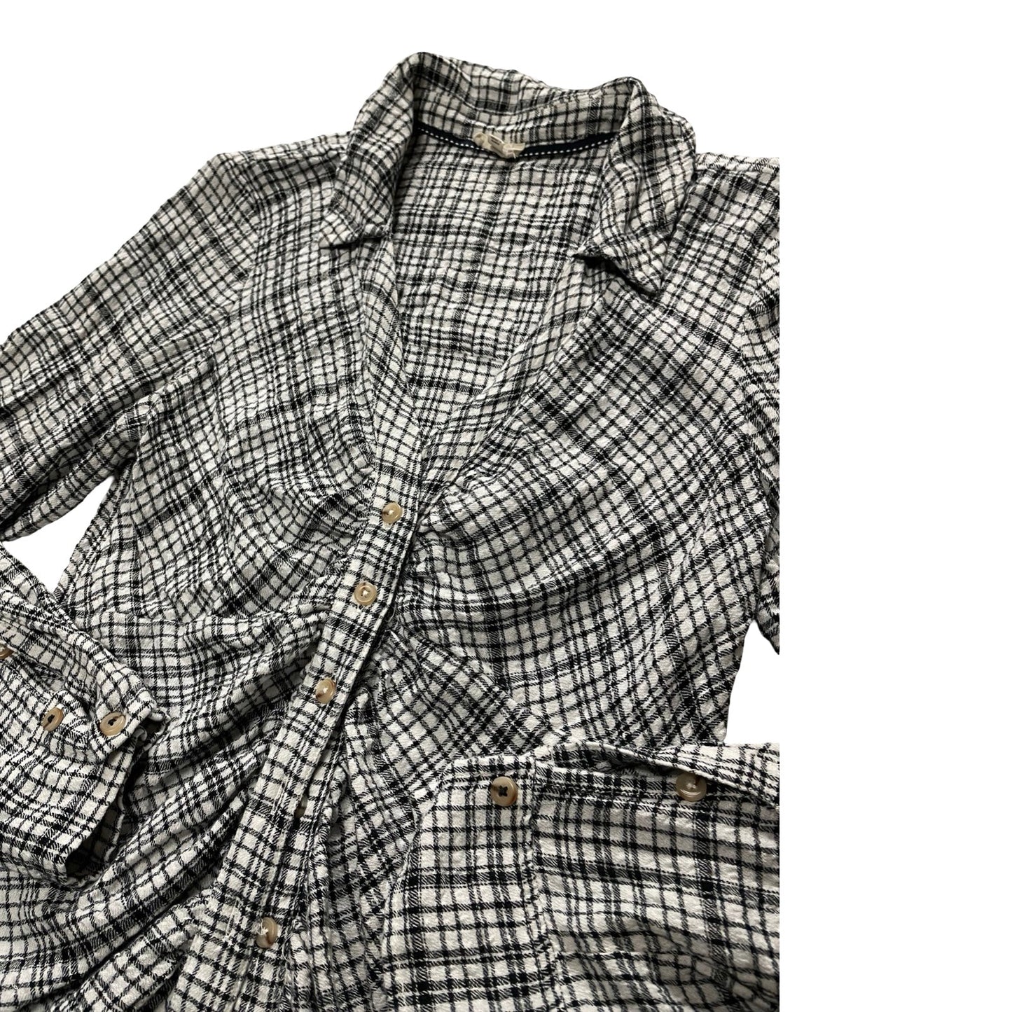 Top Ls By Pilcro In Checkered Pattern, Size:S