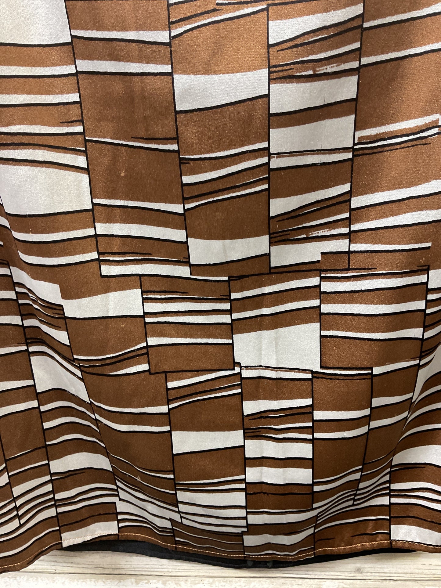 Blouse Luxury Designer By St John Collection In Black & Brown, Size:6