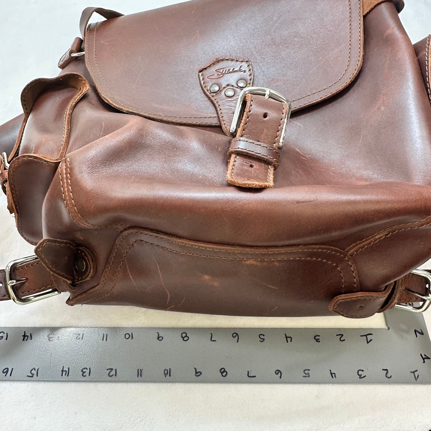 Backpack Leather By SADDLEBACK, Size: Medium