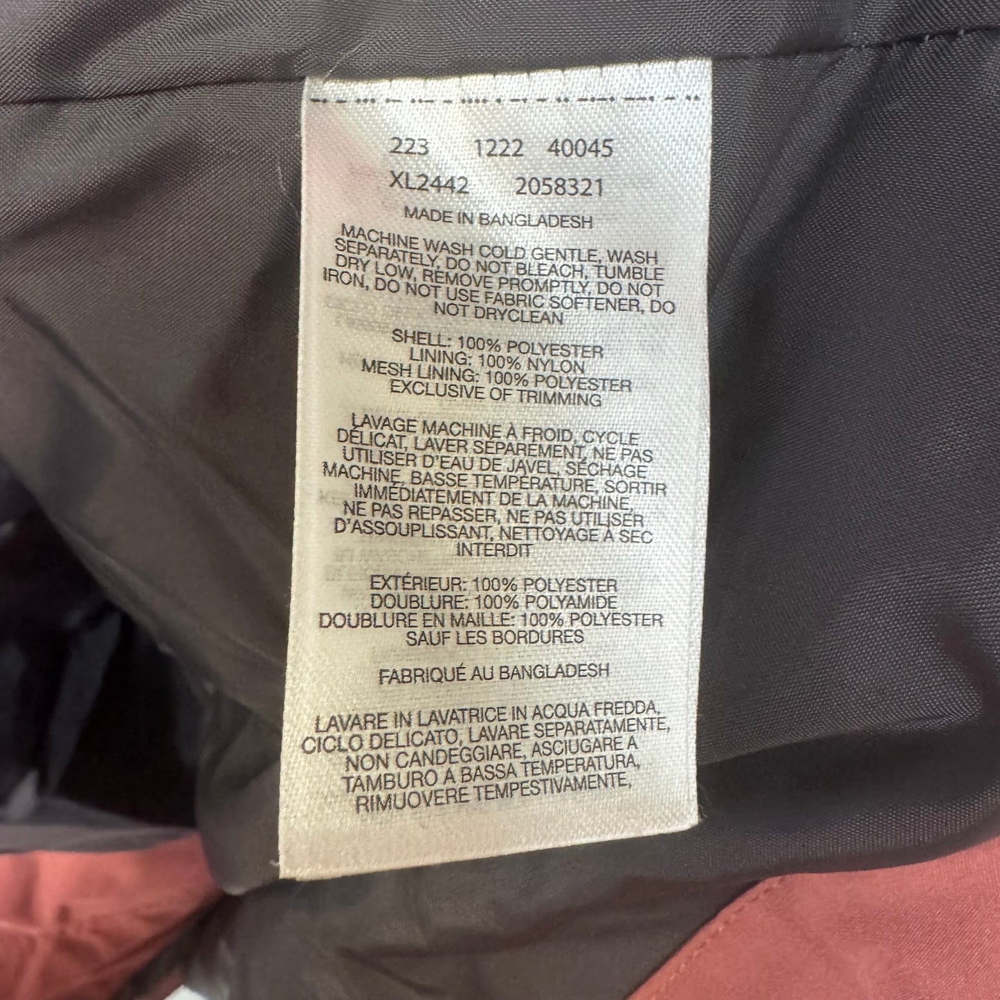 Jacket Windbreaker By Columbia In Mauve, Size: Xl