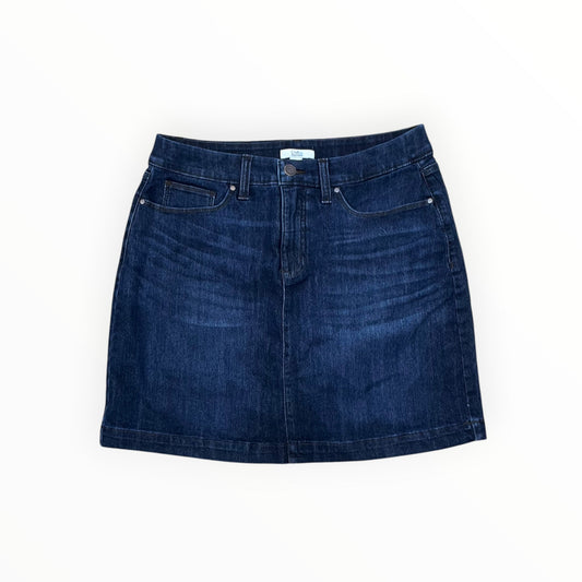 Skort By Croft And Barrow In Blue Denim, Size:8