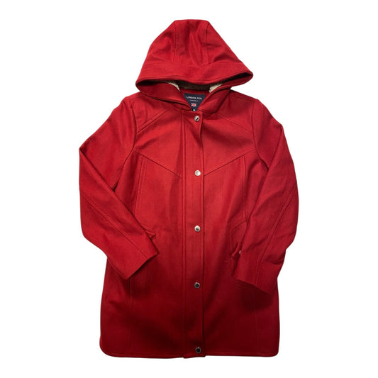 Coat Peacoat By London Fog In Red, Size:M