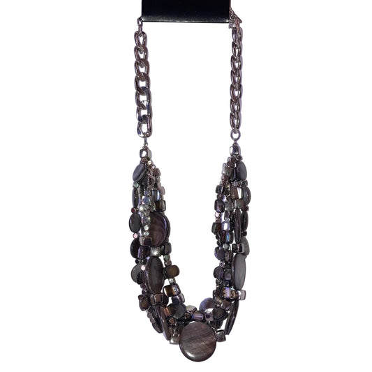 Necklace Layered By Kenneth Cole In Grey & Silver