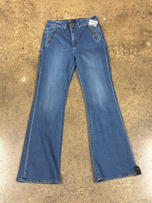 Jeans Flared By Gap In Blue Denim, Size:8