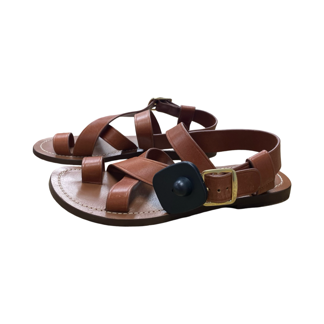 Sandals Designer By Cma In Brown, Size:5.5