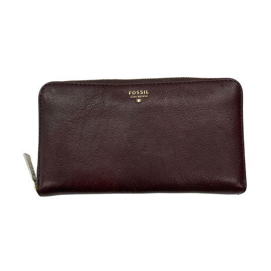 BROWN WALLET LEATHER by FOSSIL Size:MEDIUM