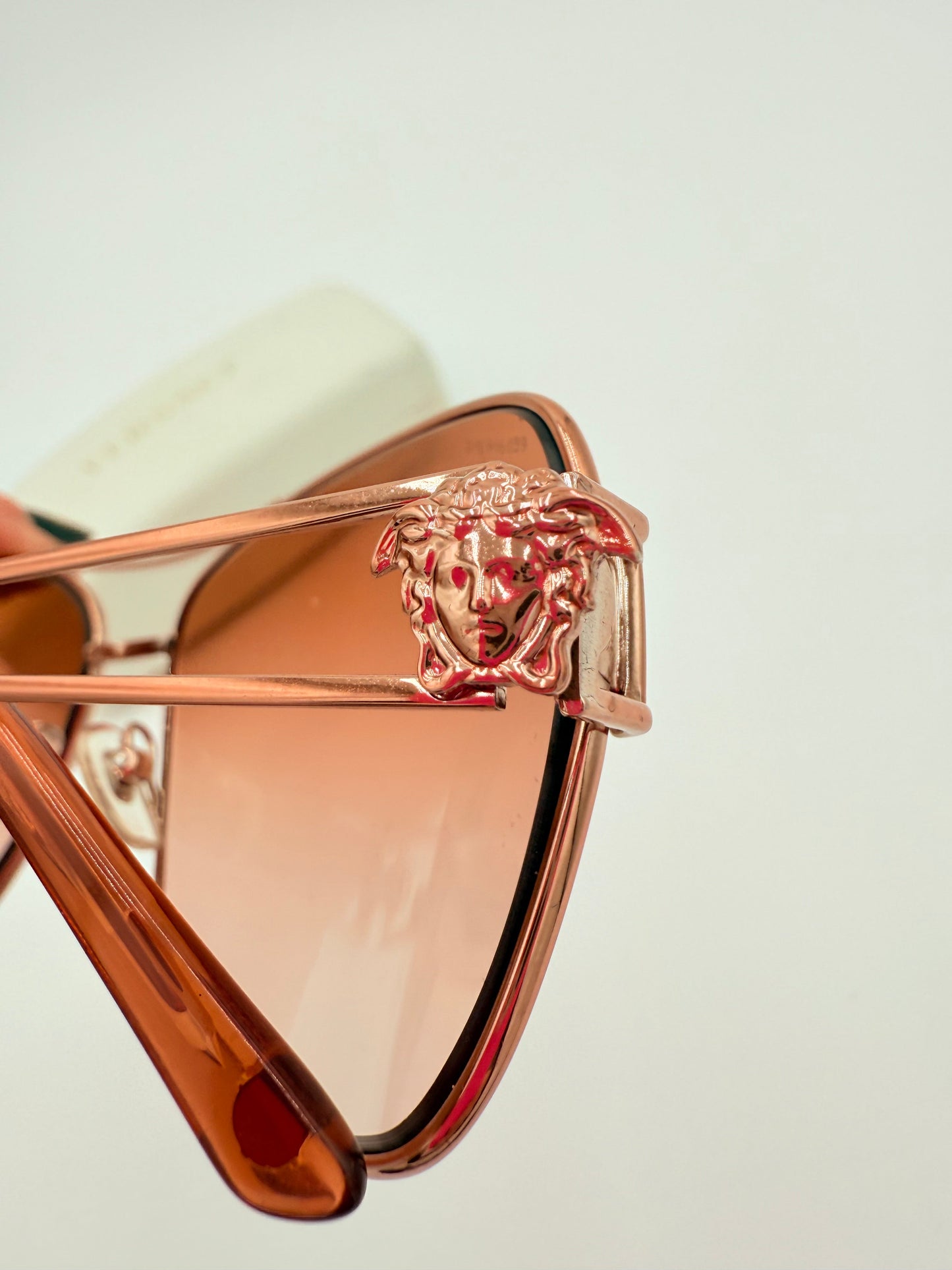 Sunglasses Luxury Designer By Versace In Brown