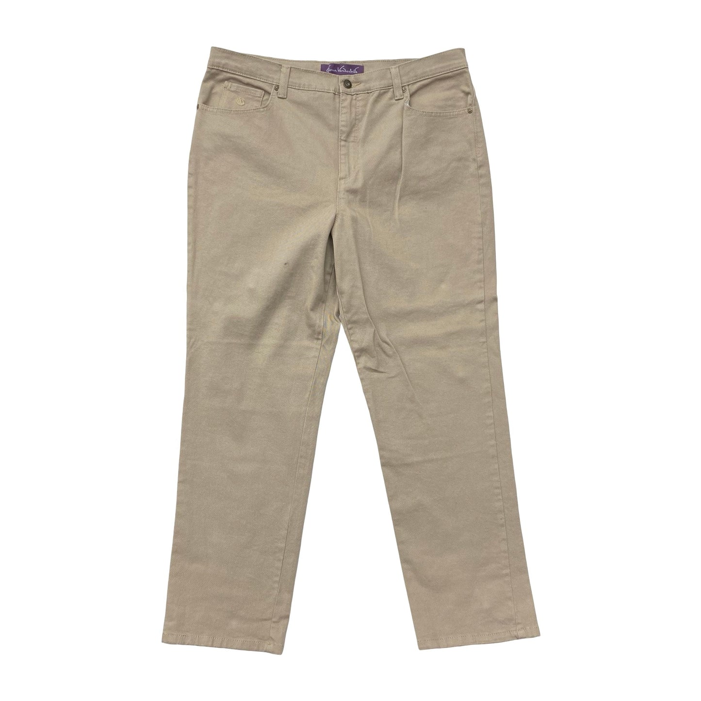 Jeans Boyfriend By Gloria Vanderbilt In Taupe, Size:18