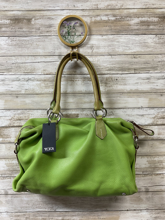 Handbag Designer By Tumi In Green, Size:Medium