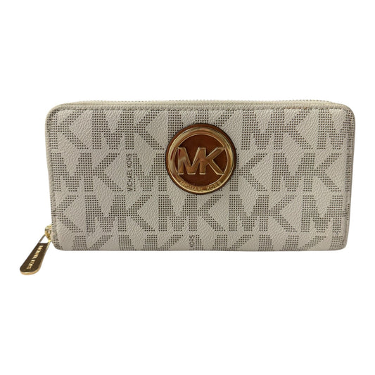 Wallet Designer By Michael Kors In Cream, Size:Large