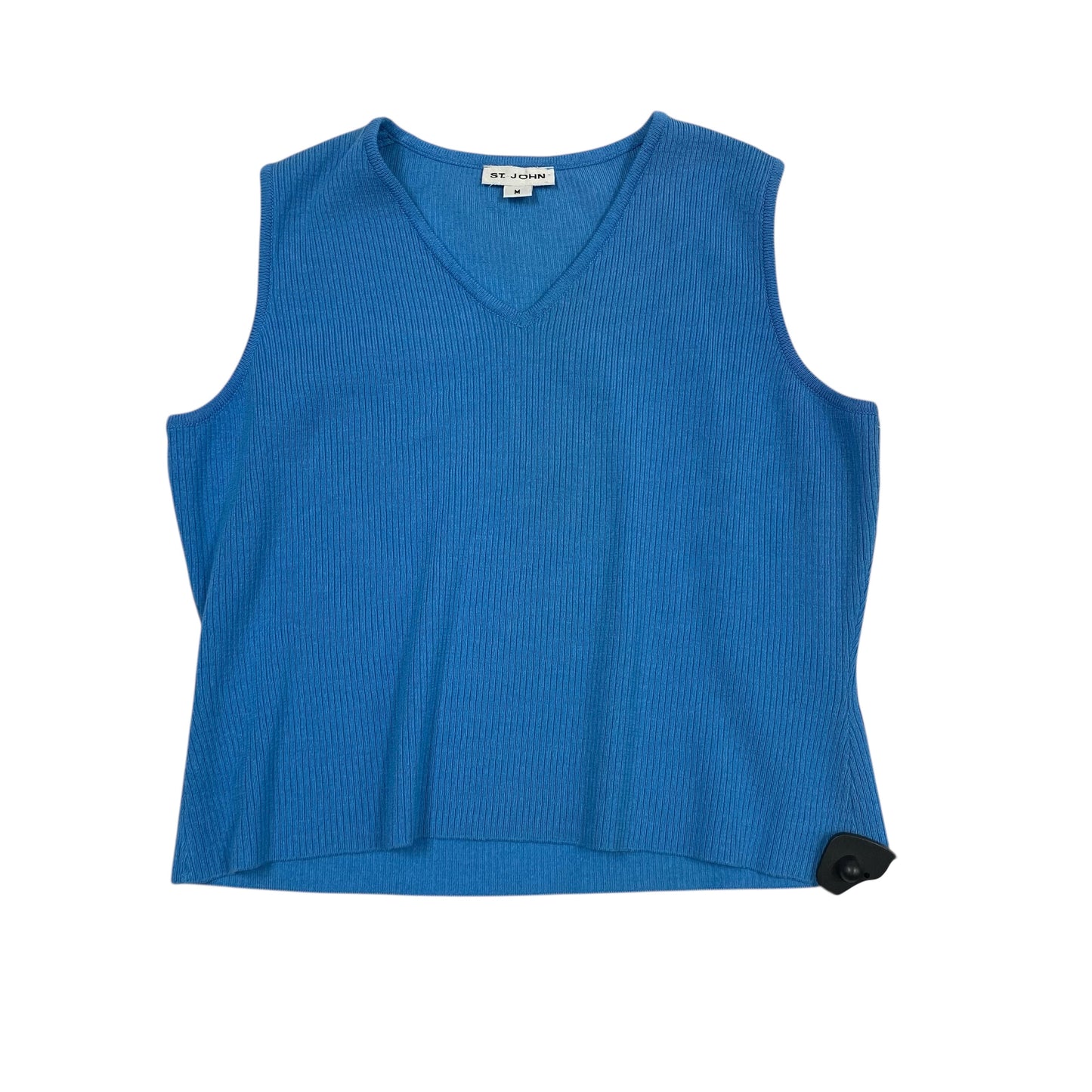 Top Sleeveless Designer By St. John In Blue, Size:M