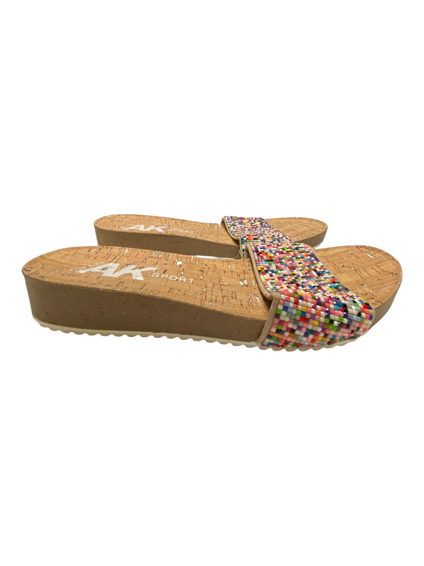 Sandals Heels Block By Anne Klein In Multi, Size:9