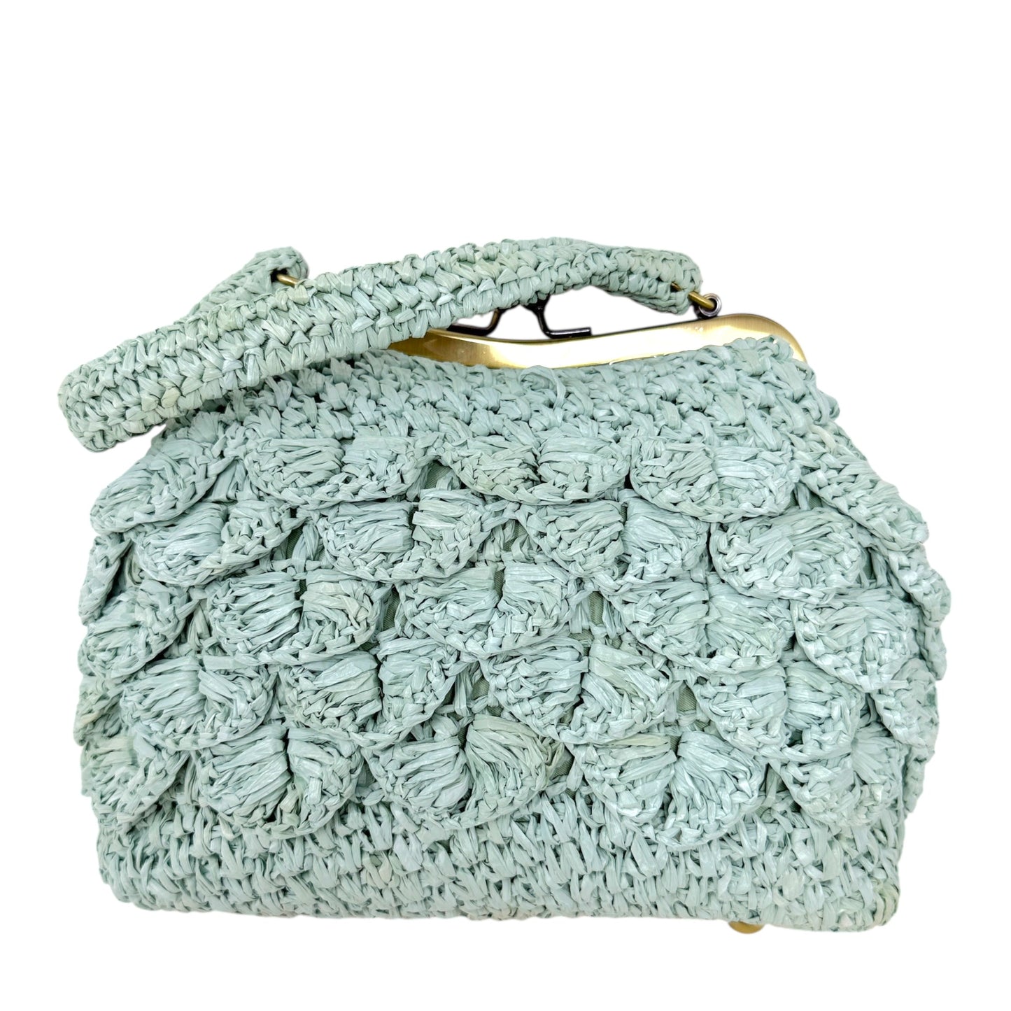 Laureana Scalloped Raffia Satchel Designer By Patricia Nash, Size: Small