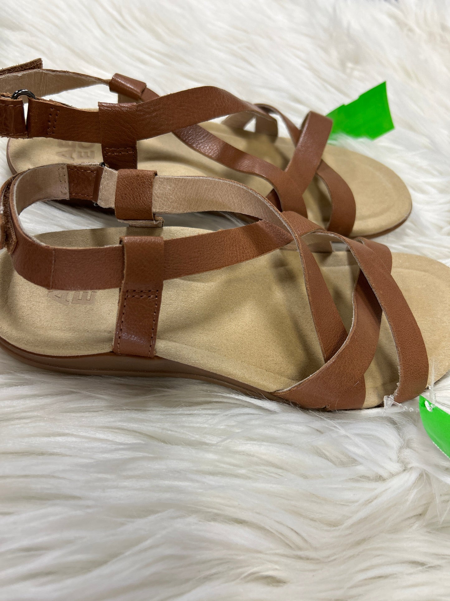 Sandals Flats By Abeo In Brown, Size:5