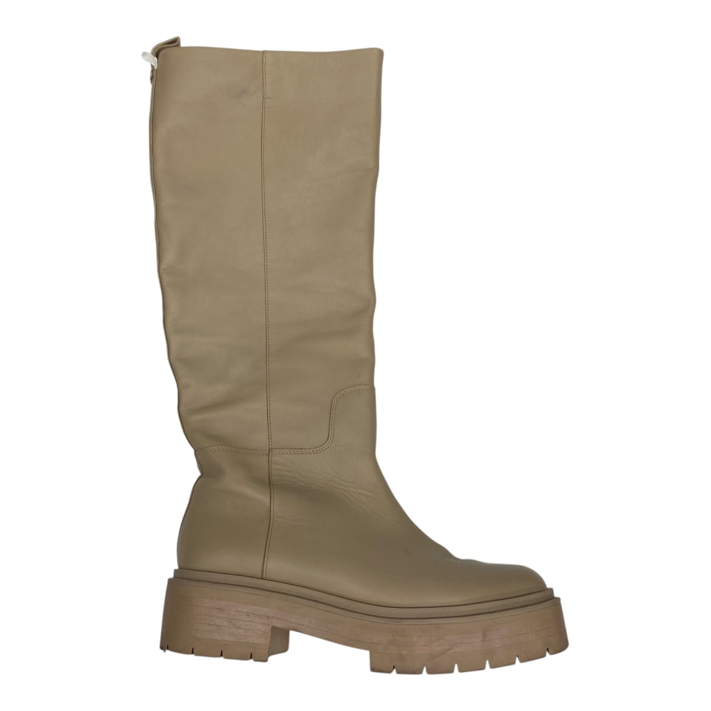 Boots Mid-Calf Heels By Sam Edelman In Cream, Size:8.5