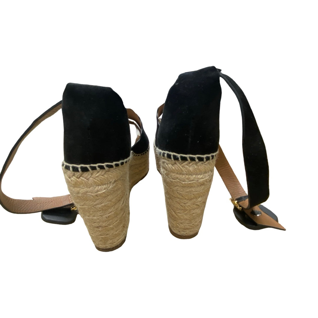 Shoes Luxury Designer By Chloe In Black & Tan, Size:7.5