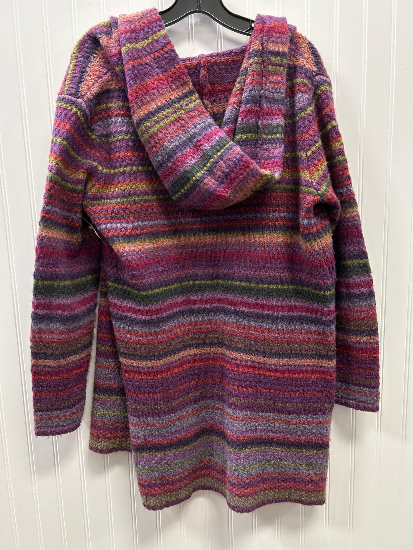 Sweater Cardigan By Ruff Hewn In Purple, Size:L