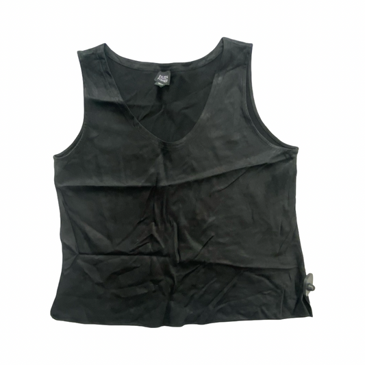 Top Sleeveless Designer By Eileen Fisher In Black, Size:Xl