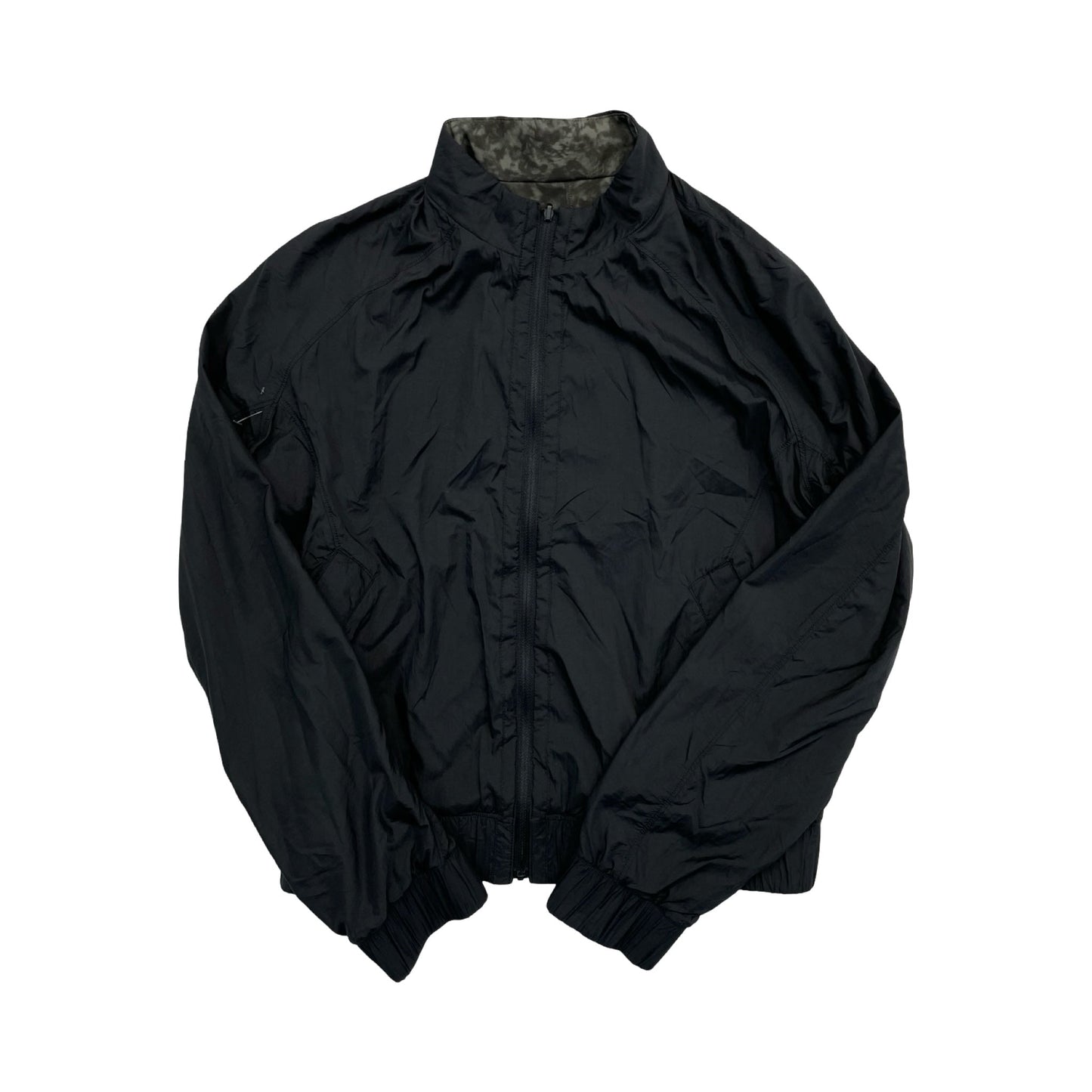 Athletic Jacket By Lululemon In Black & Green, Size:6