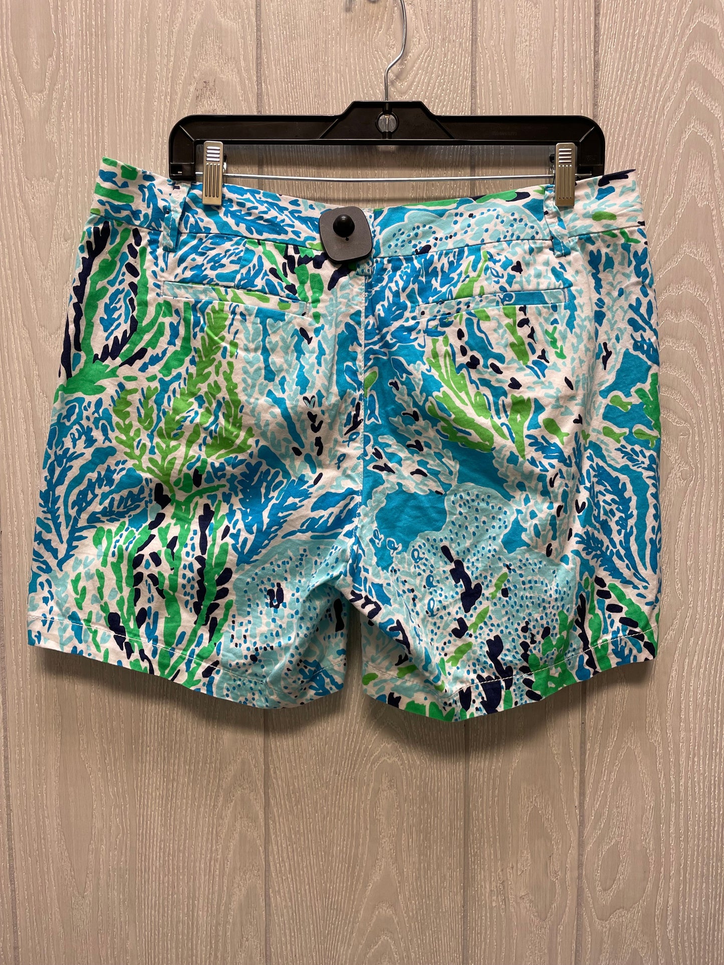 Shorts Designer By Lilly Pulitzer In Blue & Green, Size:10