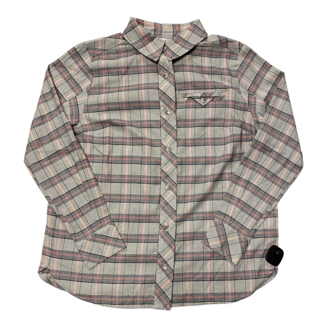 Top Ls By Cabi In Plaid Pattern, Size:M