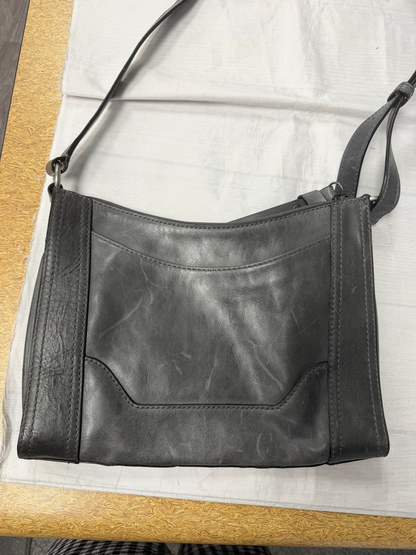 Crossbody Designer By Frye In Grey, Size:Medium