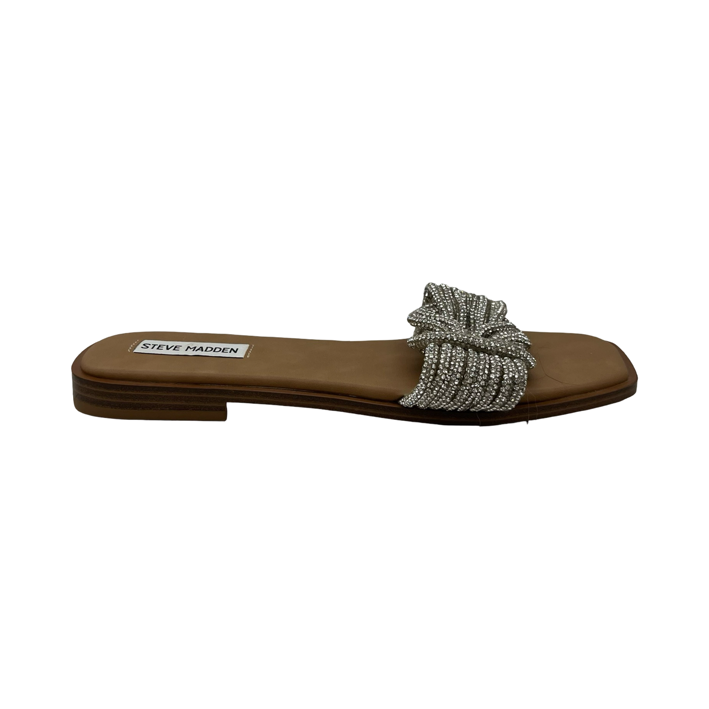 Sandals Flats By Steve Madden In Silver, Size:8
