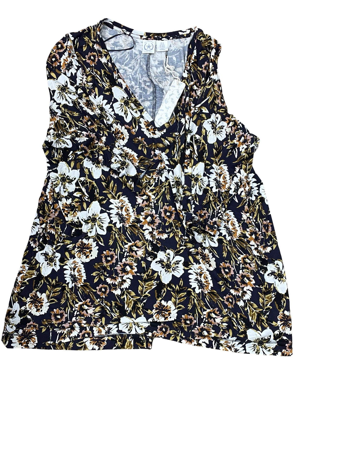 Top Ss By Clothes Mentor In Blue & White, Size:2X
