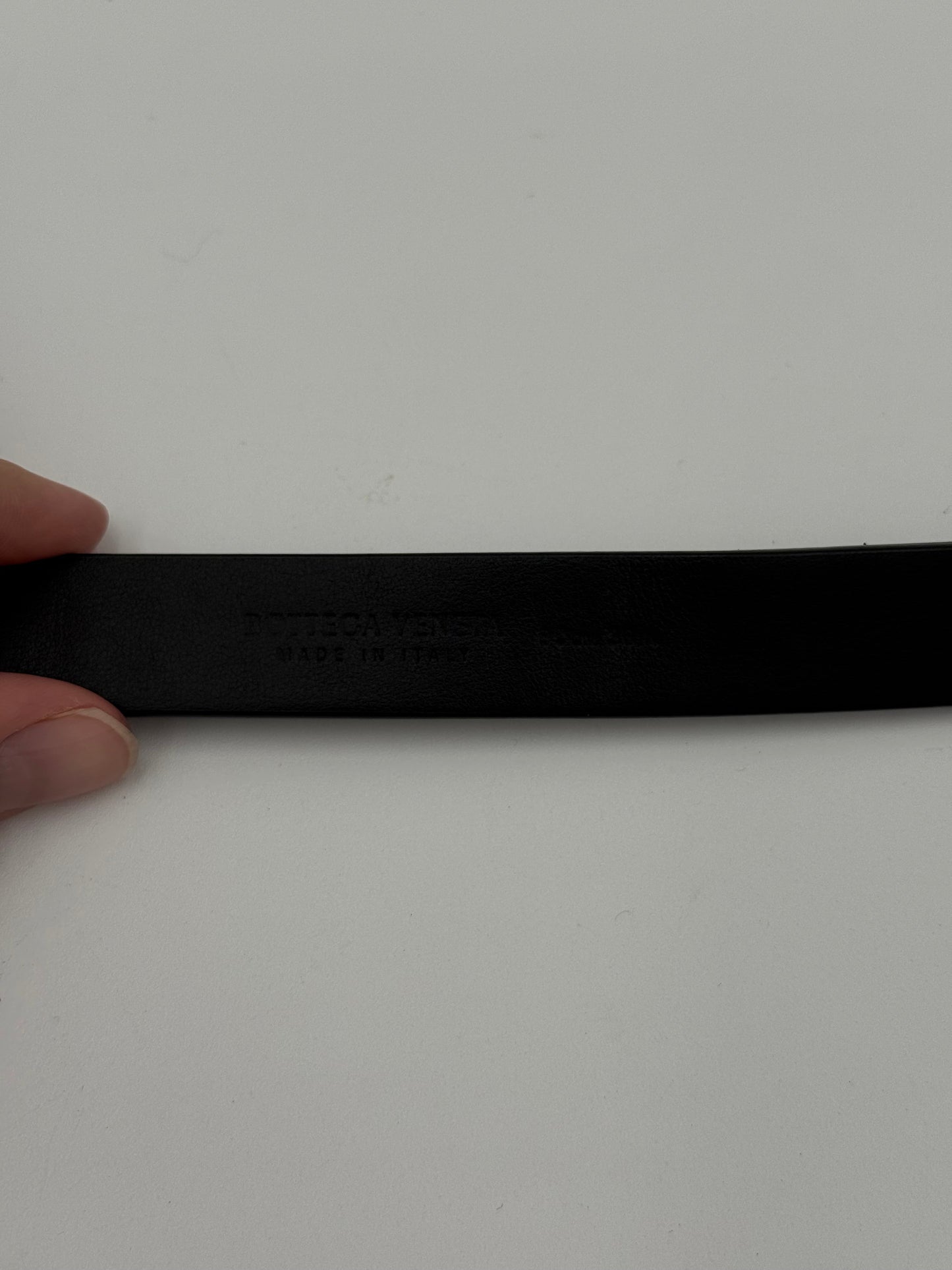 Belt Luxury Designer By Bottega Veneta In Black & Silver