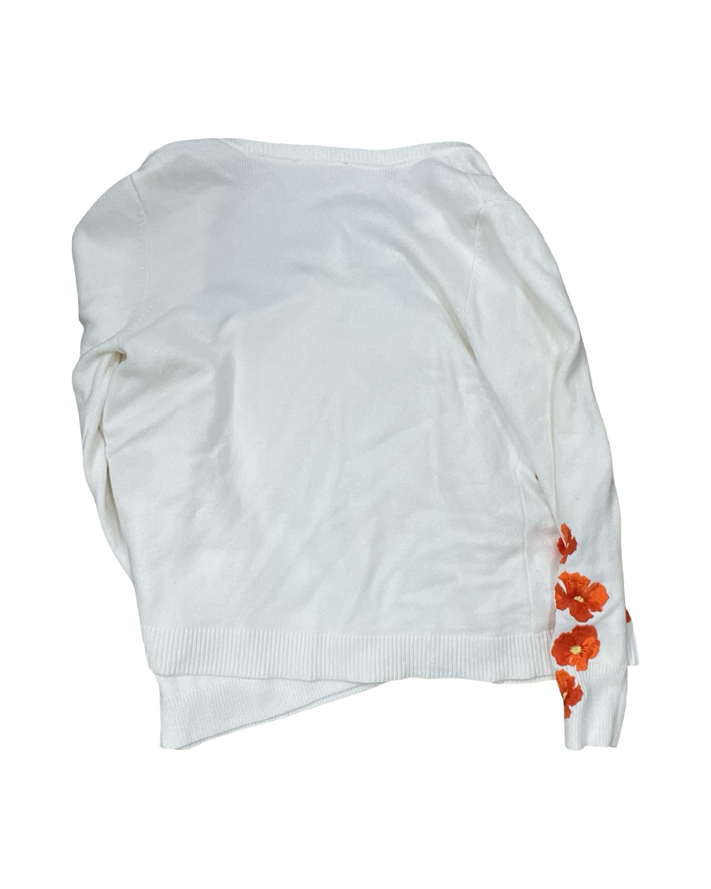 Sweater 2Pc By Boston Proper In Cream & Orange, Size:L
