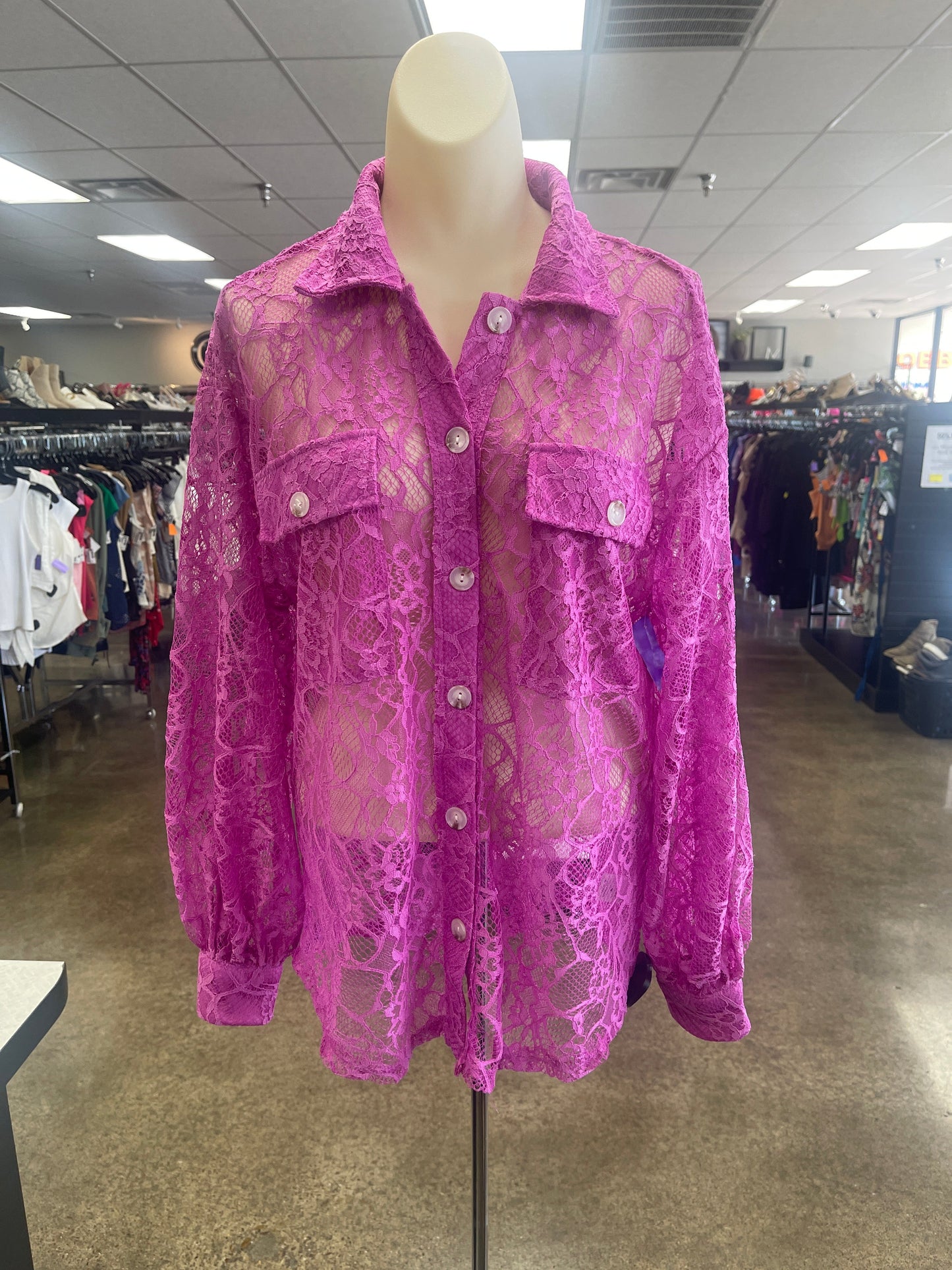 Top Ls By Andree By Unit In Purple, Size:M