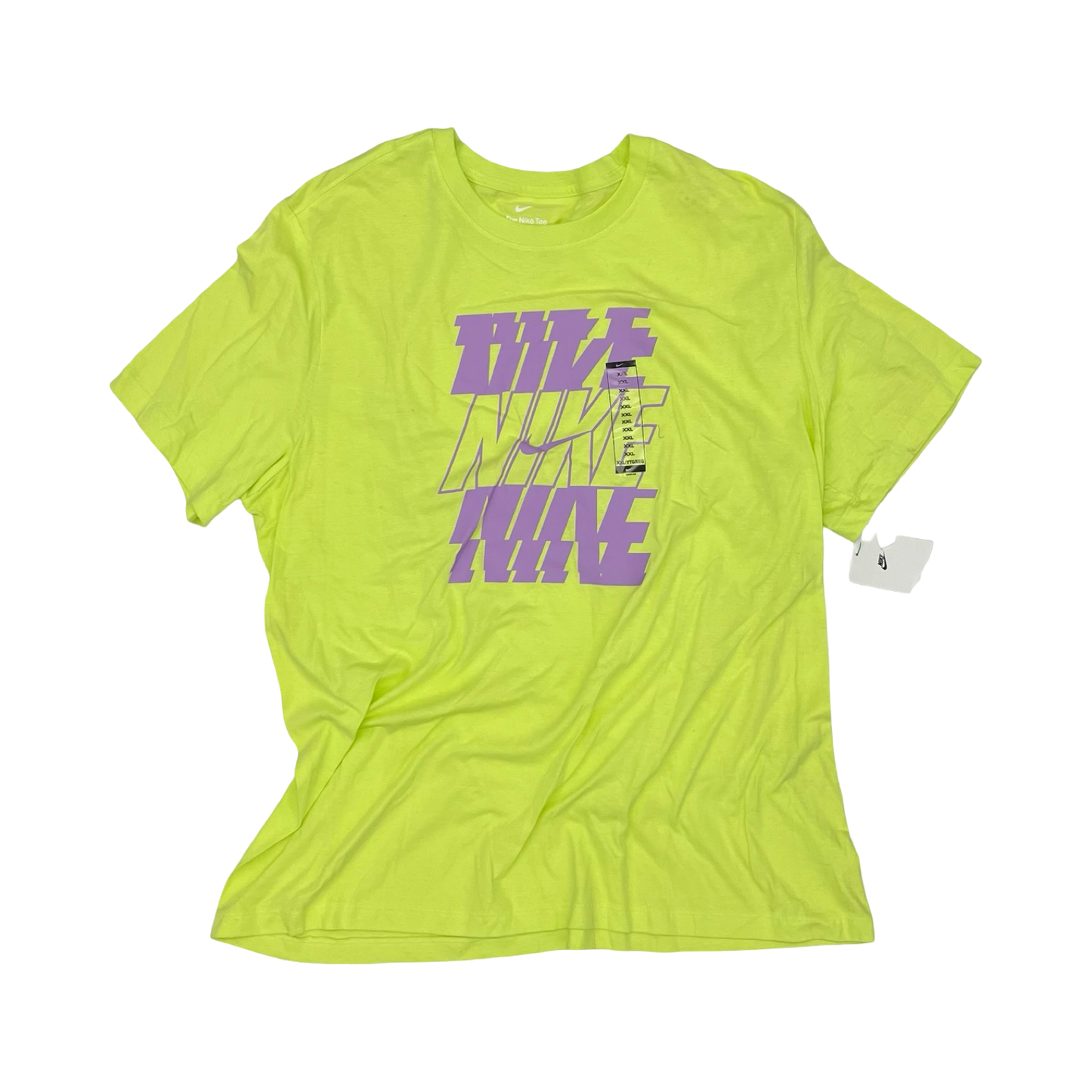 Athletic Top Ss By Nike In Green, Size:Xxl