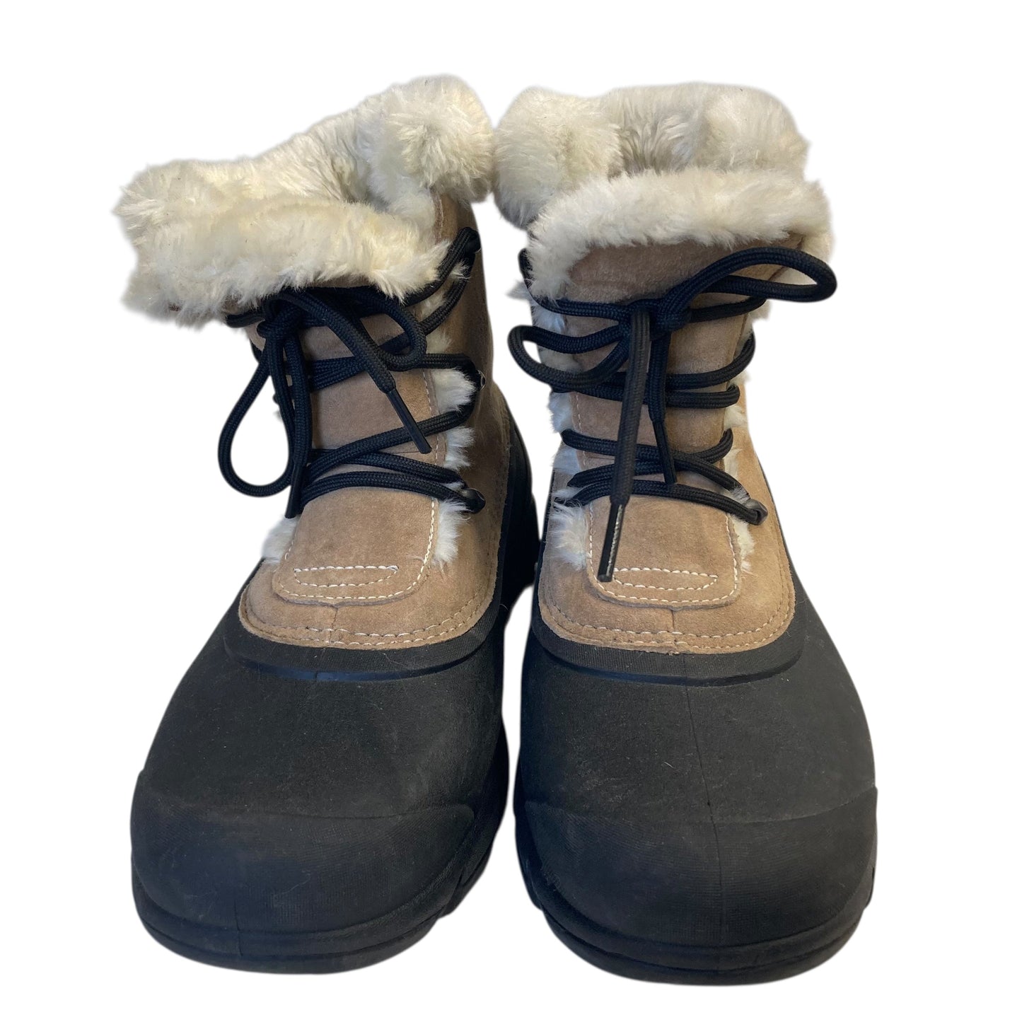 Boots Hiking By Sorel In Black & Tan, Size:11