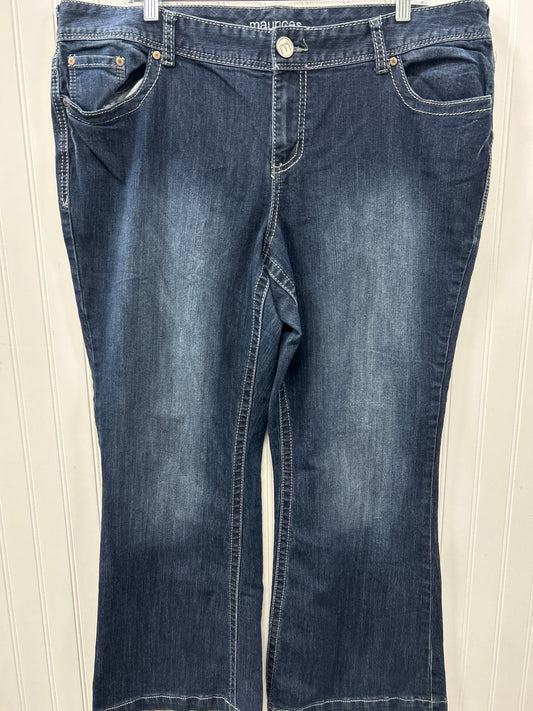 Jeans Flared By Maurices In Blue Denim, Size:20