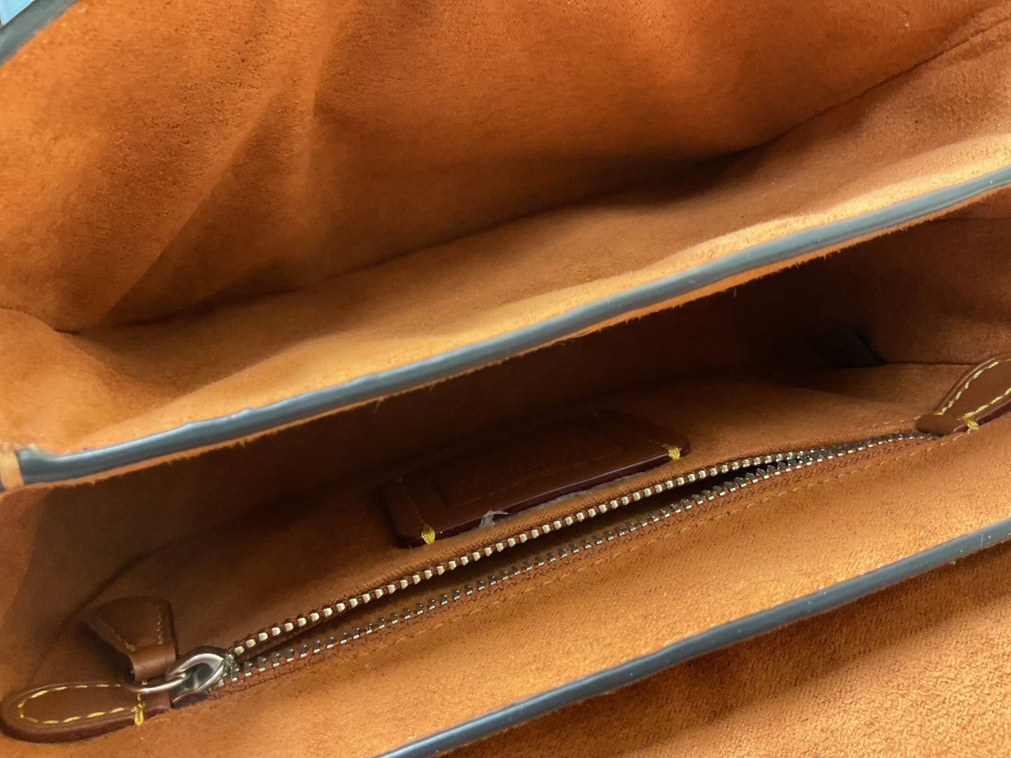 Crossbody Designer By Coach In Brown, Size:Small