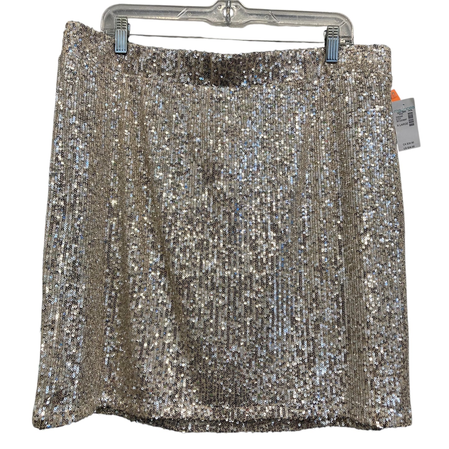 Skirt Mini & Short By Maurices In Silver, Size:16