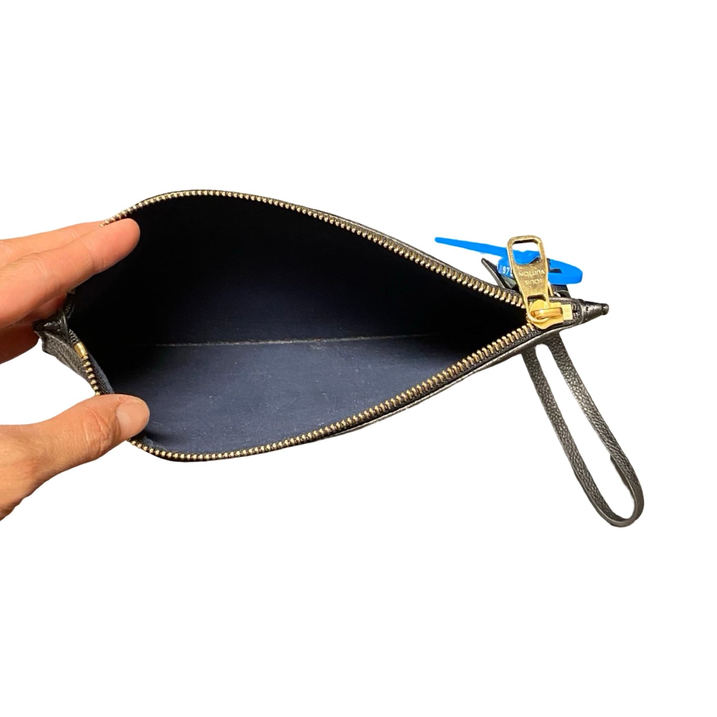 Wristlet Luxury Designer By Louis Vuitton In Black, Size:Medium