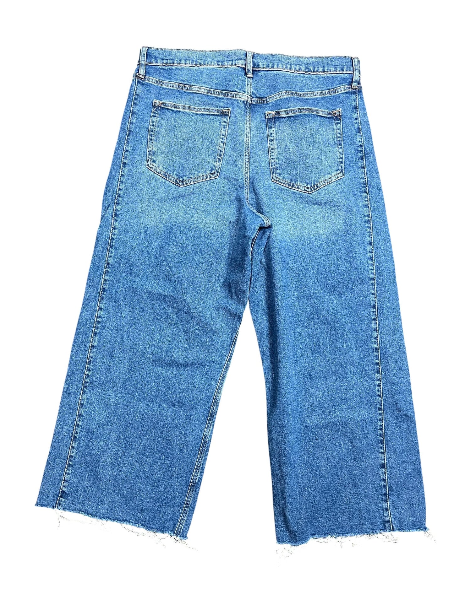 Jeans Wide Leg By Gap In Blue Denim, Size:16