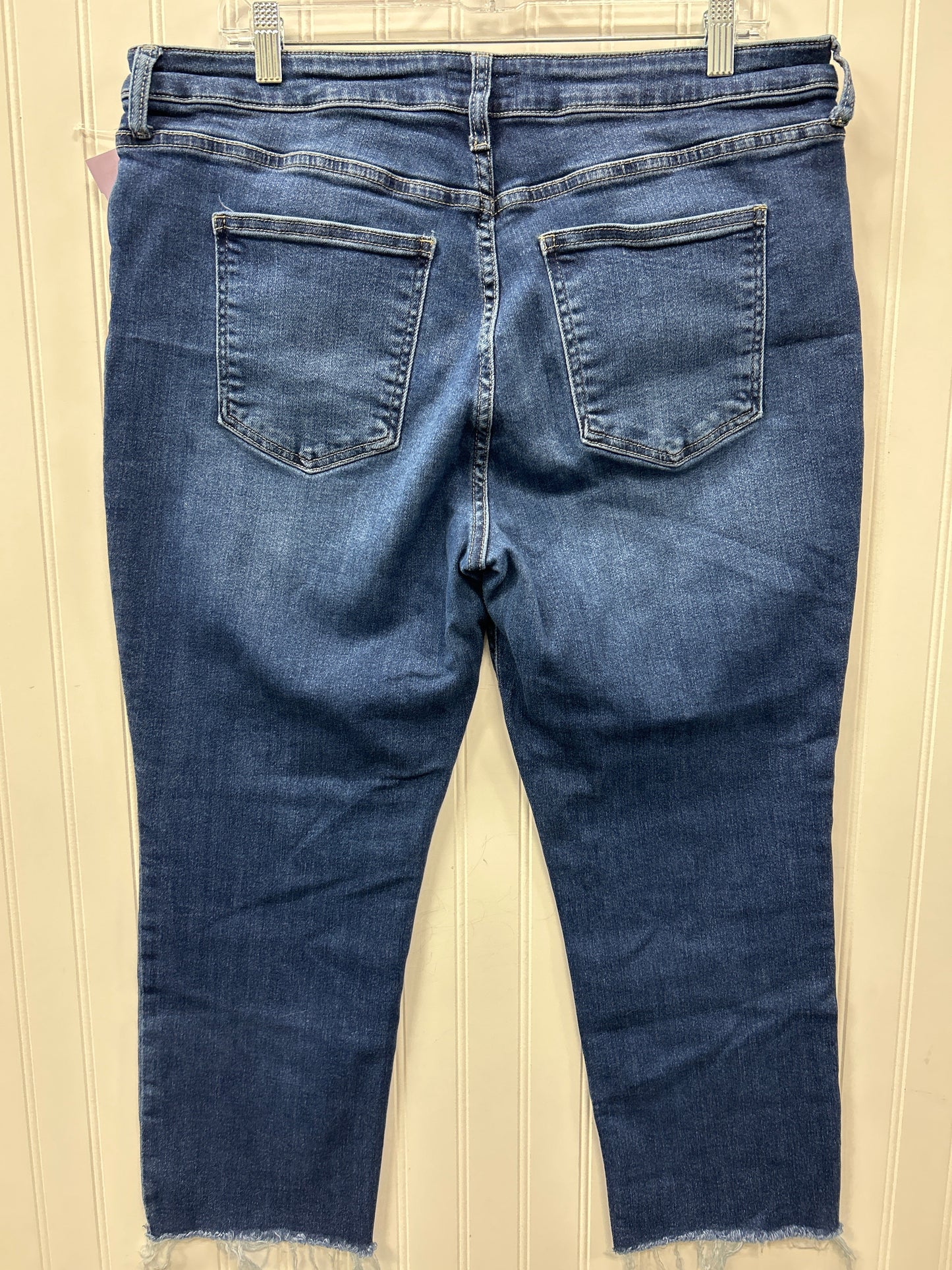 Jeans Straight By Kut In Blue Denim, Size:18