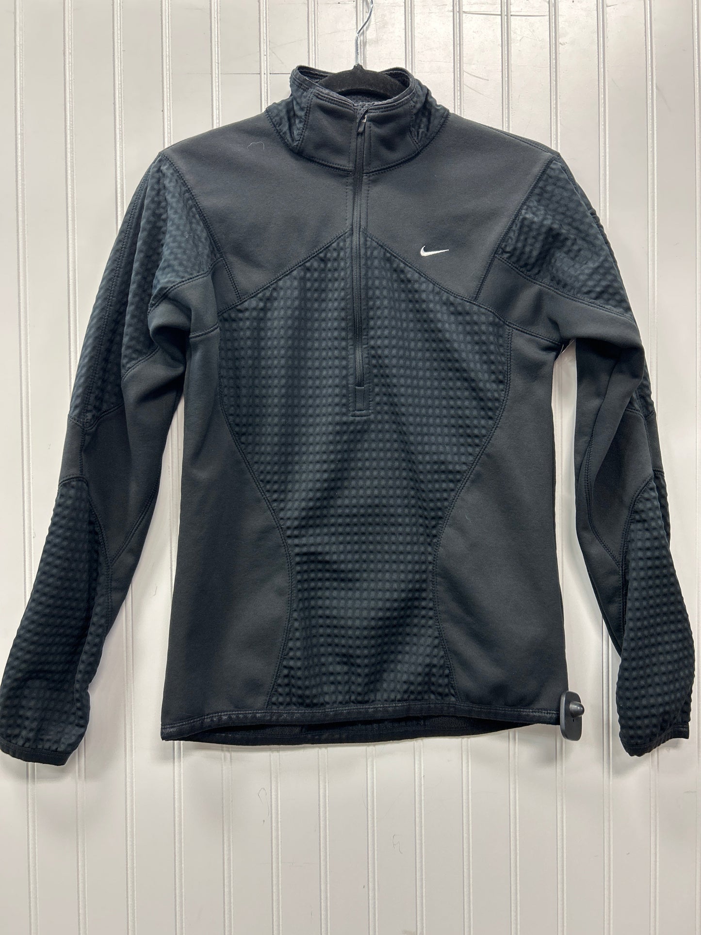 Athletic Top Ls Collar By Nike Apparel In Black, Size:M