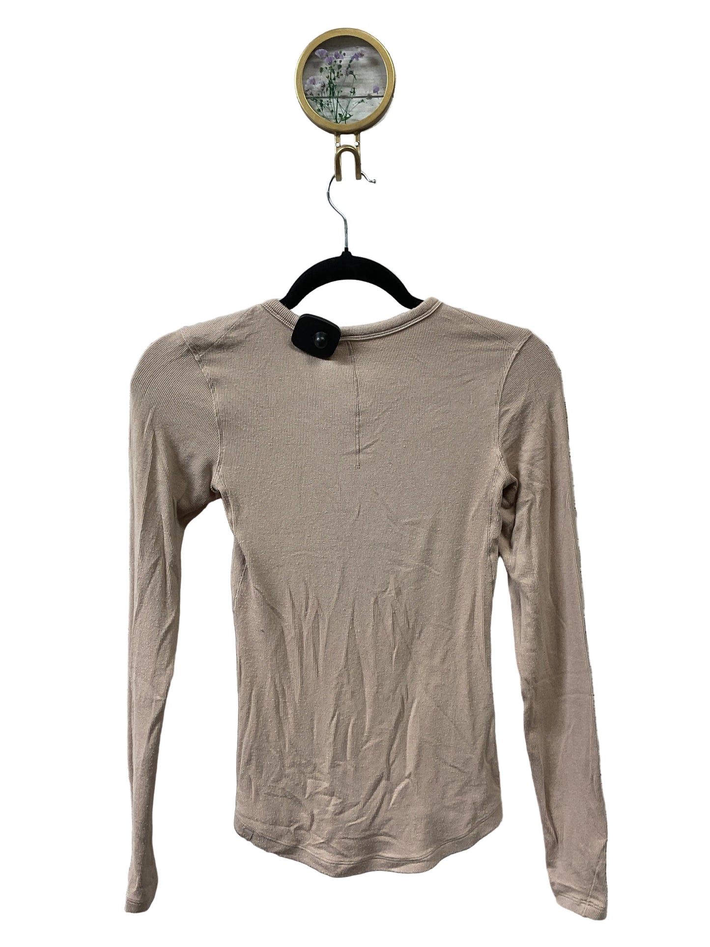 Athletic Top Ls Crewneck By Lululemon In Brown, Size:2