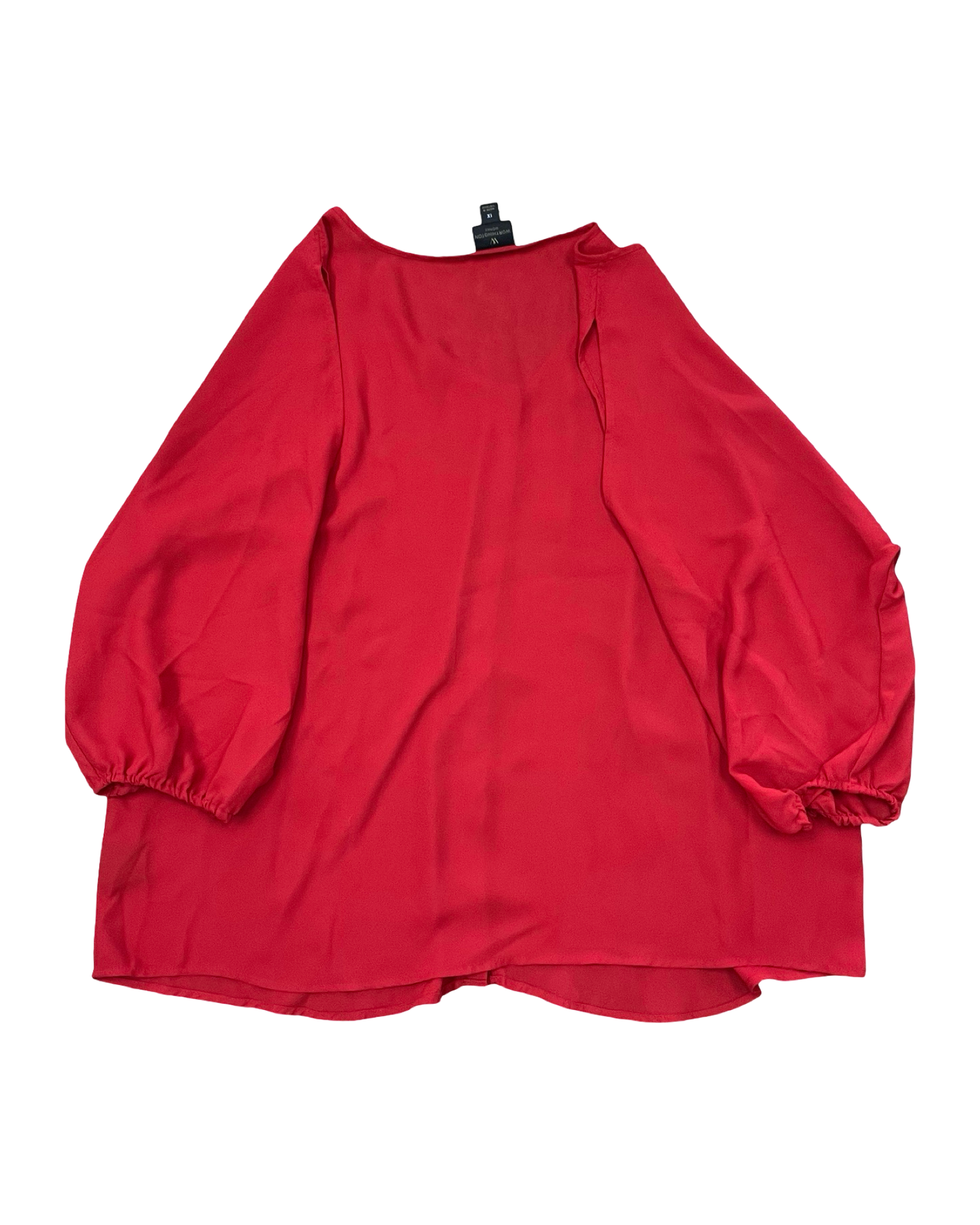 Top 3/4 Sleeve By Worthington In Red, Size:1X