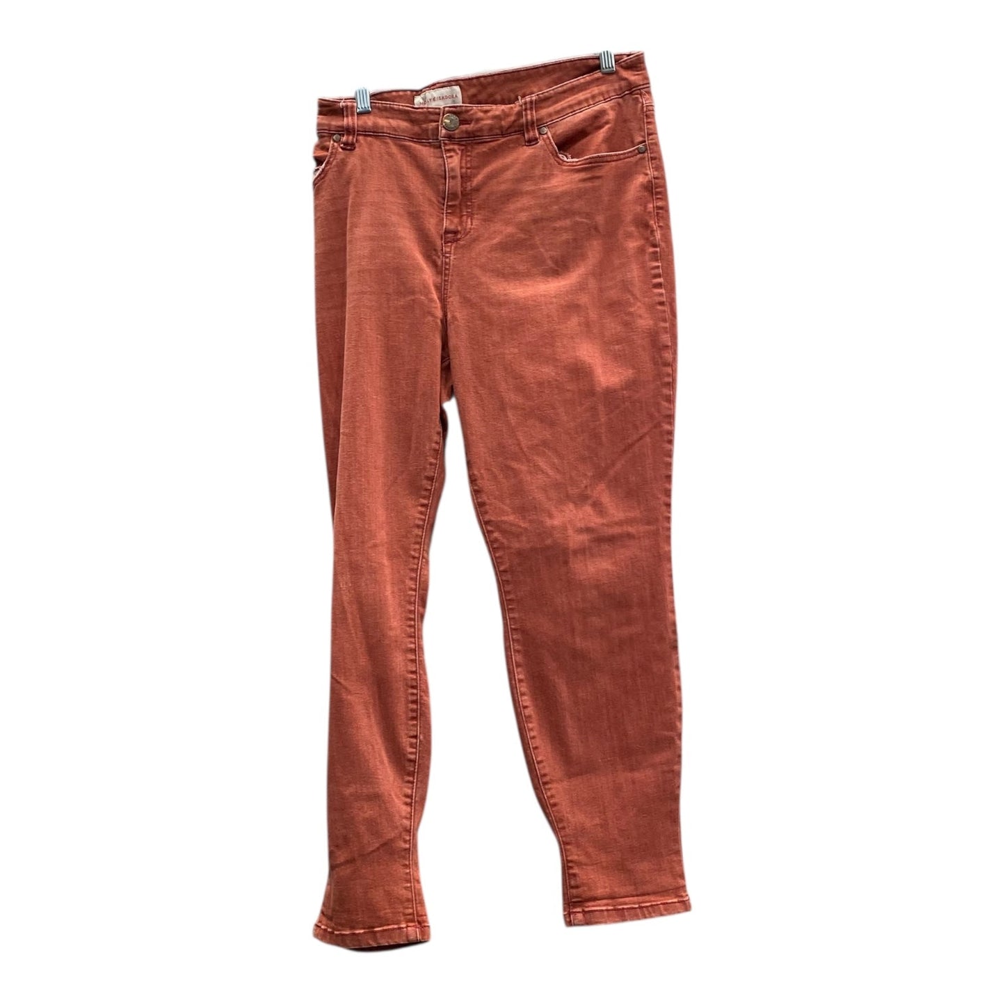 Jeans Skinny By Molly Isadora  In Red, Size:18
