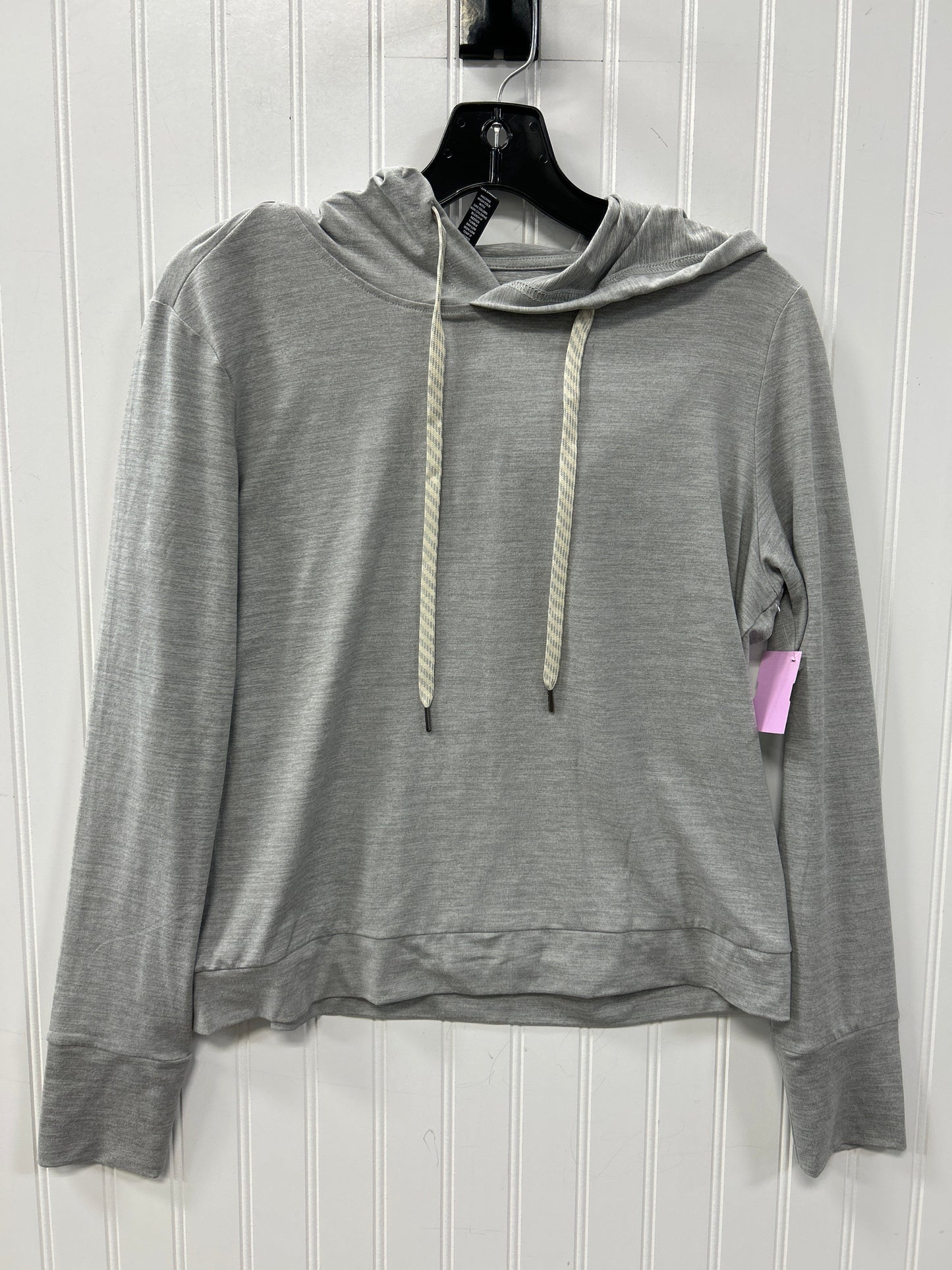 Athletic Top Ls Hoodie By Clothes Mentor In Grey, Size:S