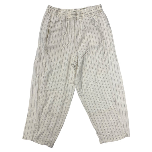 Pants Linen By Max Studio In Black & Tan, Size:L