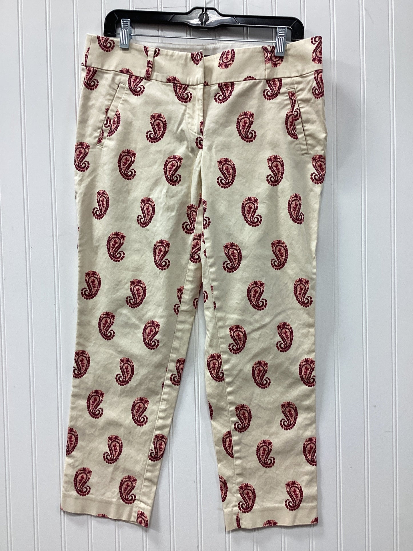 Pants Dress By Loft In Cream & Pink, Size:4