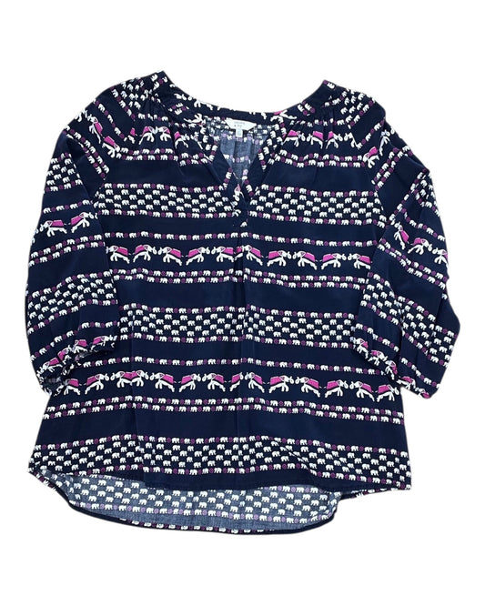 Top Ls By Crown And Ivy In Blue & Pink, Size:Xl