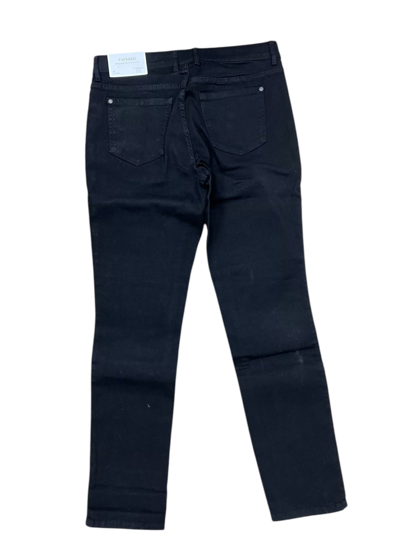 Jeans Skinny By Christopher And Banks In Black Denim, Size:8