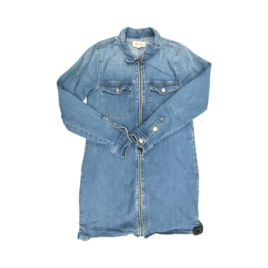 Dress Casual Midi By Madewell In Blue Denim, Size:S
