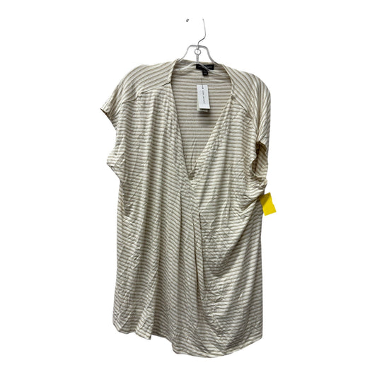 Top Ss By Lane Bryant In Cream & Tan, Size:1X